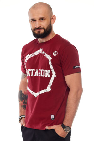 T-shirt-Octagon-Logo-Smash-burgund-sklep-octagon-piekary-slaskie_3